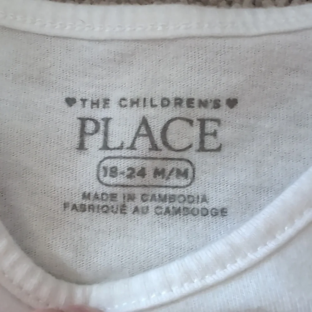 The Children's Place Purple and White Tank Top with Dinosaur Design